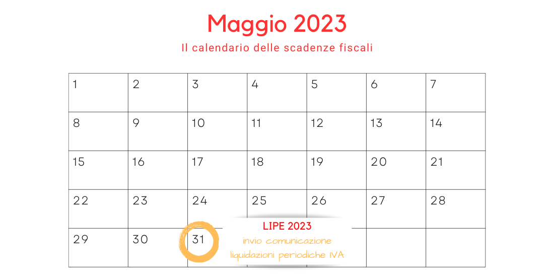 LIPE 2023, scadenza al 31 maggio per le operazioni del 1° trimestre