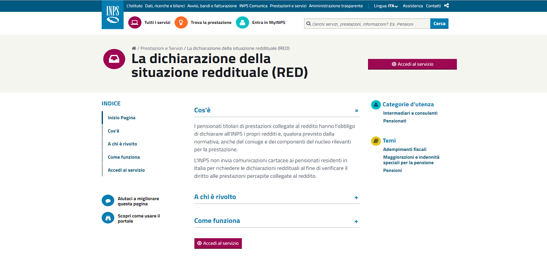 Cos’è il modello RED? Scadenze Fiscali