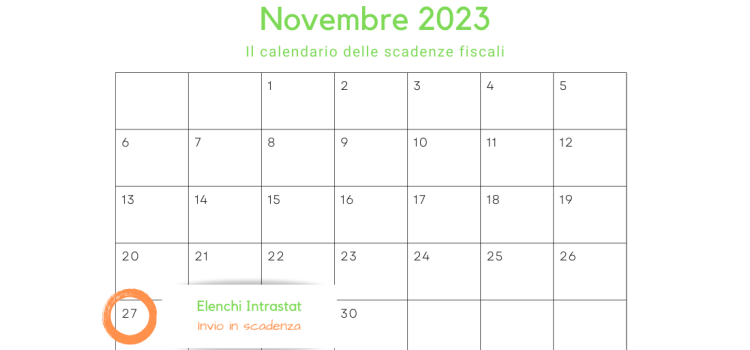 Elenchi Intrastat: invio in scadenza il 27 novembre