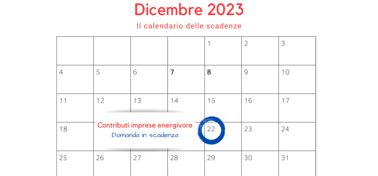 Contributi alle imprese energivore: domanda in scadenza il 22 dicembre