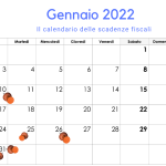 Scadenze fiscali gennaio 2022, il calendario degli adempimenti del mese
