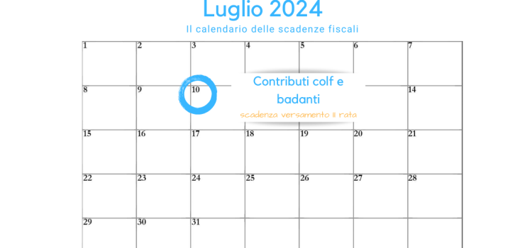Contributi colf e badanti: pagamento in scadenza il 10 luglio 2024