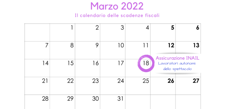 Assicurazione INAIL lavoratori autonomi dello spettacolo, iscrizione entro la scadenza del 18 marzo 2022 