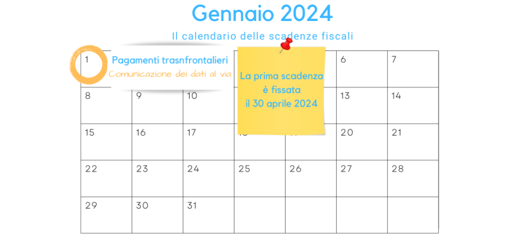 Pagamenti transfrontalieri: dal 1° gennaio 2024 la comunicazione dei dati