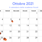 Scadenze fiscali ottobre 2021, il calendario degli adempimenti del mese