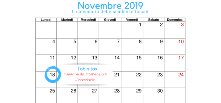Tobin tax sulle transazioni finanziarie in scadenza il 18 novembre 2019