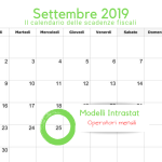 Scadenza Intrastat operatori mensili, elenchi entro il 25 settembre