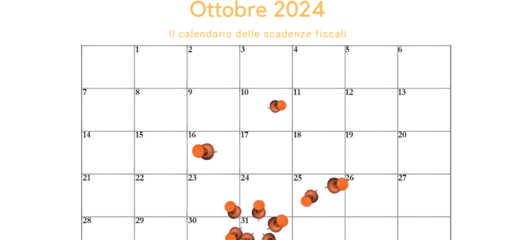 Scadenze fiscali ottobre 2024: il calendario degli adempimenti