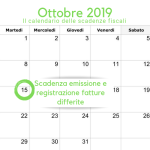 Fatture differite: scadenza emissione 15 ottobre 2019