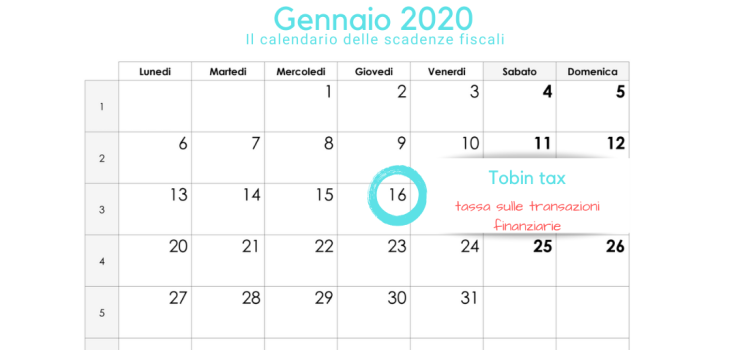 Tobin tax, tassa transazioni finanziarie: la scadenza del 16 gennaio 2020