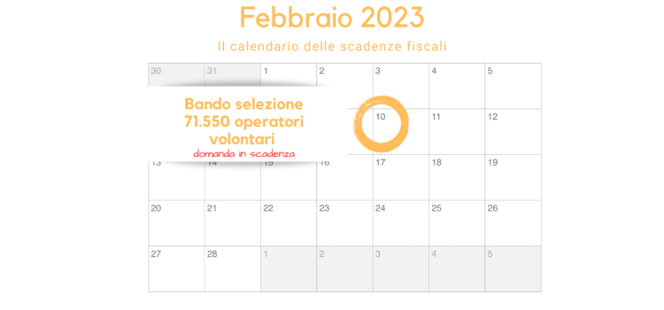 Servizi civile: scadenza prorogata al 20 febbraio 2023