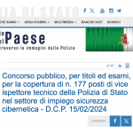 Concorso vice ispettore di Polizia, cybersecurity: domanda in scadenza il 18 marzo