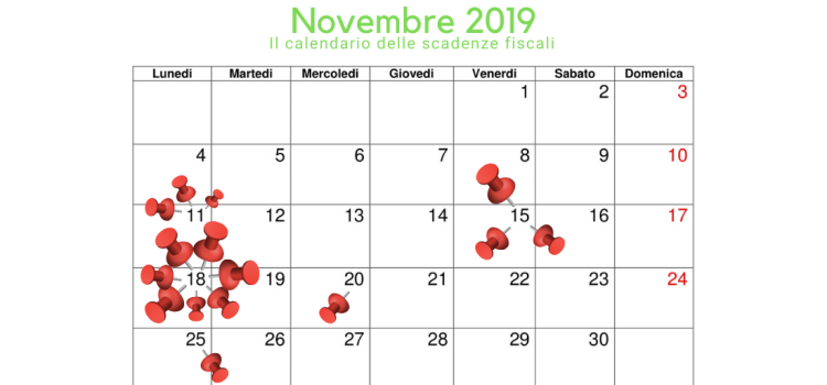 Scadenze fiscali novembre 2019: gli appuntamenti del mese