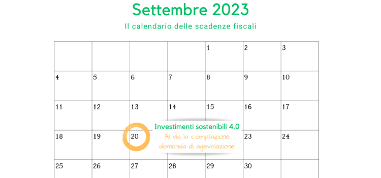 Investimenti sostenibili 4.0: al via dal 20 settembre la compilazione della domanda di agevolazione
