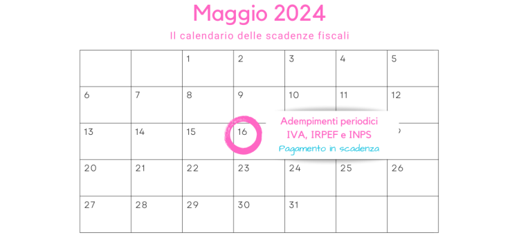Adempimenti periodici IVA, IRPEF e INPS in scadenza il 16 maggio