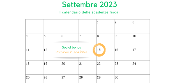 Social bonus: domanda per il credito d'imposta in scadenza il 15 settembre