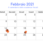 Scadenze fiscali febbraio 2021: il calendario degli adempimenti del mese