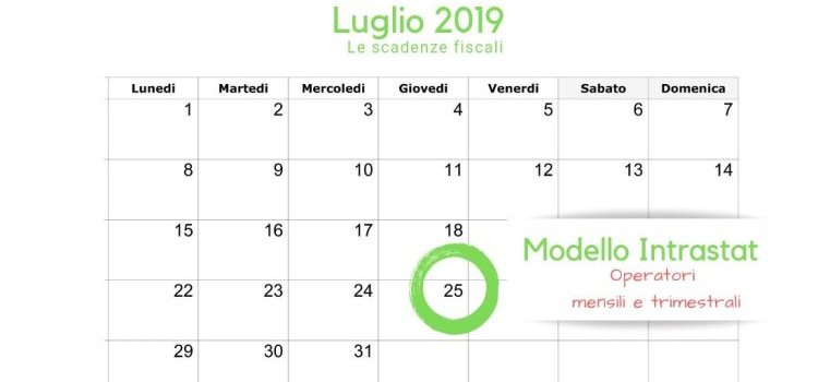 Scadenza modello Intrastat: trasmissione elenchi entro il 25 luglio