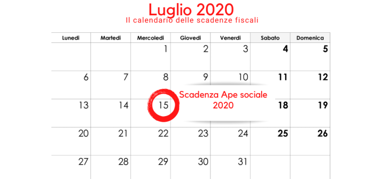 Domanda Ape sociale 2020: la scadenza del 15 luglio