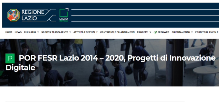 Bando Regione Lazio, innovazione digitale: la scadenza del 21 aprile 2020