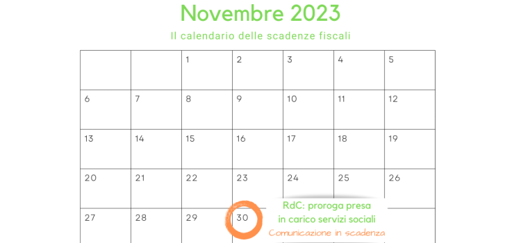 Reddito di cittadinanza: proroga al 30 novembre per la comunicazione dei servizi sociali