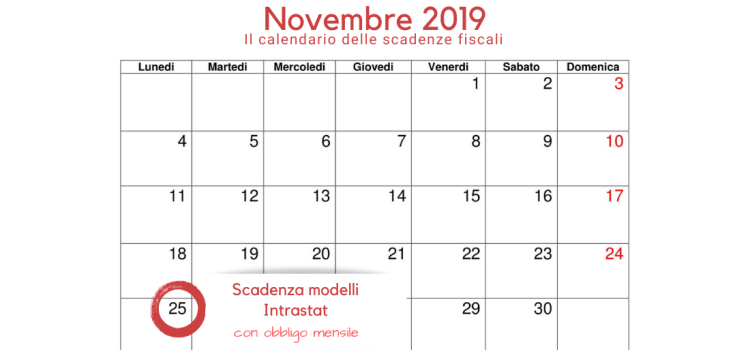 Elenchi intrastat, la scadenza dell'invio: 25 novembre 2019