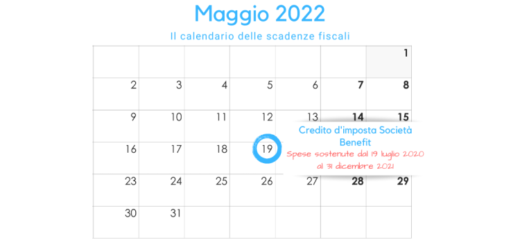 Società benefit: dal 19 maggio 2022 le domande per il credito d'imposta
