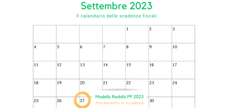 Modello Redditi PF 2023: annullamento in scadenza il 27 settembre