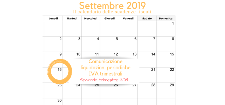 Scadenza Lipe secondo trimestre 2019: invio dei dati entro il 16 settembre