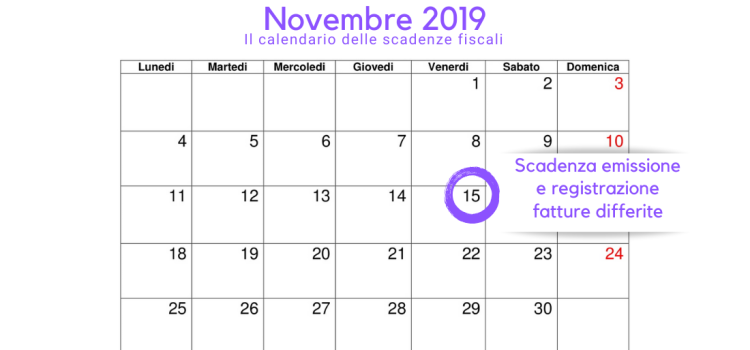 Fatture differite: emissione in scadenza il 15 novembre 2019