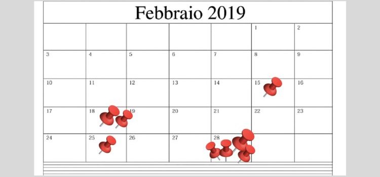 Scadenze fiscali febbraio 2019: le date da segnare sul calendario