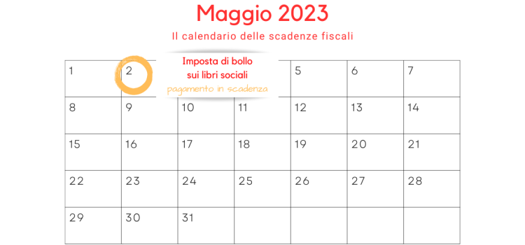 Imposta di bollo sui libri sociali, pagamento in scadenza il 2 maggio 2023