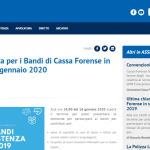 Cassa forense, tutti i bandi in scadenza il 16 gennaio 2020