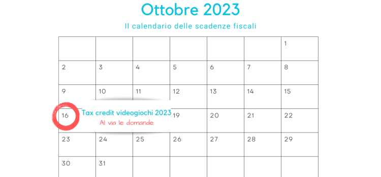 Tax credit videogiochi 2023: al via le domande dal 16 ottobre