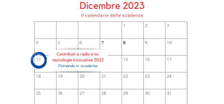 Contributi a radio e tv: domanda in scadenza l'11 dicembre