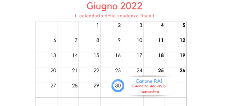 Domanda esonero canone RAI, la scadenza del 30 giugno 2022