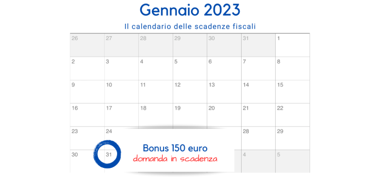 Bonus 150 euro: domanda in scadenza il 31 gennaio 2023 
