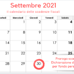 Dichiarazione dei redditi per il contributo perequativo, scadenza prorogata al 30 settembre 2021