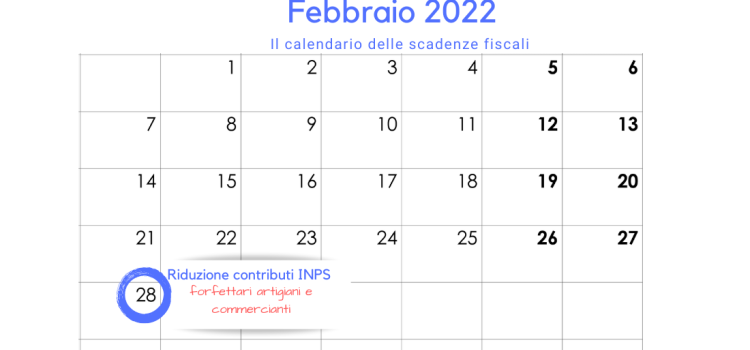 Riduzione contributi INPS forfettari 2022: scadenza 28 febbraio per la domanda 