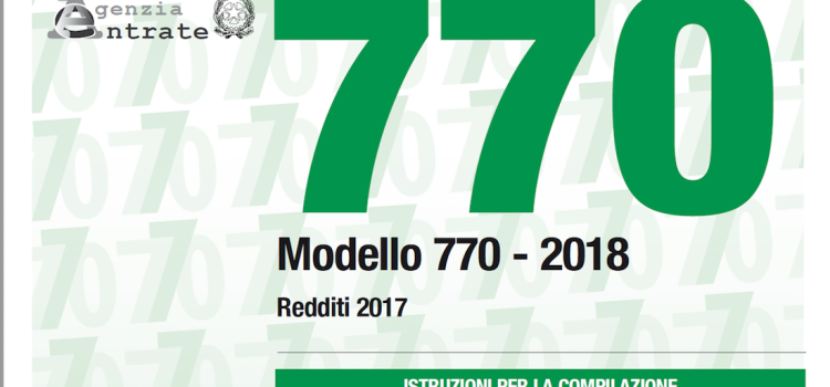 Scadenza modello 770/2018
