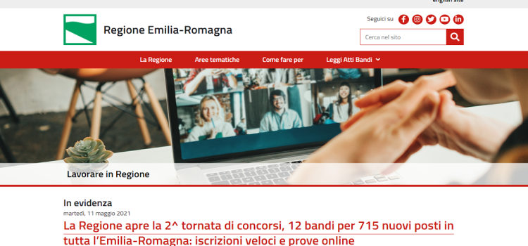 Concorsi digitali in Emilia Romagna, 715 posti disponibili: scadenza l'11 giugno 2021