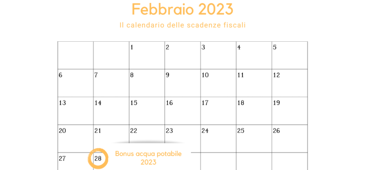 Bonus acqua potabile: domanda entro la scadenza del 28 febbraio 2023