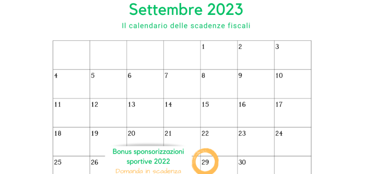 Bonus sponsorizzazioni sportive: domanda per il credito d'imposta in scadenza il 29 settembre