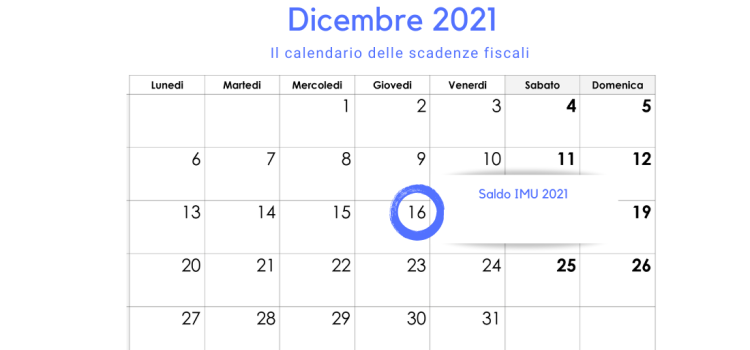 IMU 2021, la scadenza del saldo: 16 dicembre