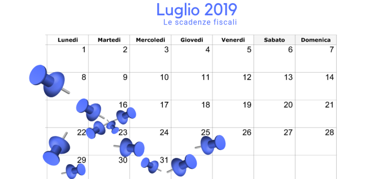 Scadenze fiscali luglio 2019: dal modello 730 alla rottamazione ter