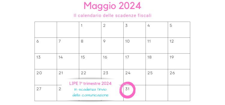 LIPE 1° trimestre 2024: invio della comunicazione in scadenza il 31 maggio