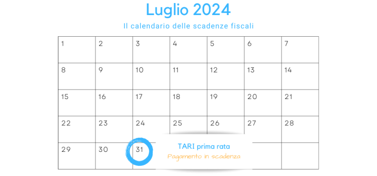 TARI prima rata: pagamento in scadenza il 31 luglio