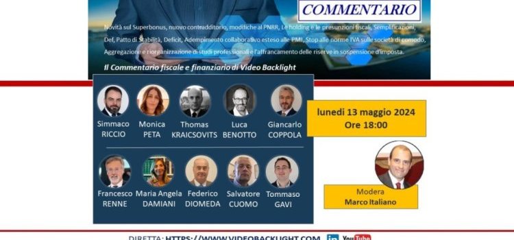 Commentario fiscale: appuntamento oggi, 13 maggio, alle 18:00