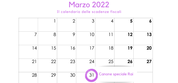 Canone Rai speciale, la scadenza è fissata al 31 marzo 2022