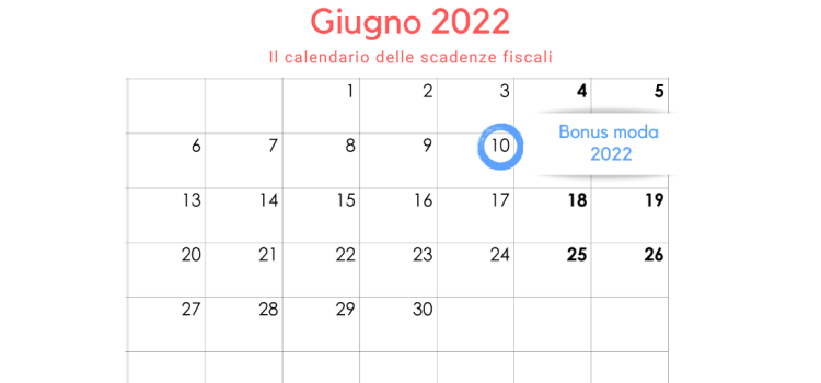 Bonus moda 2022: scadenza per la domanda il 10 giugno 2022